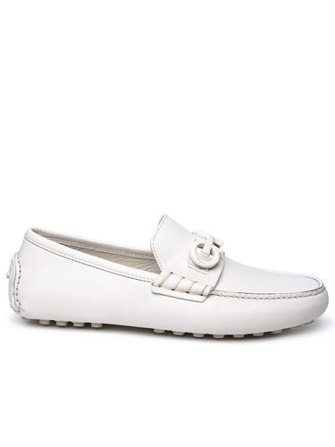 Ferragamo White Leather Loafers - Ferragamo - Modalova