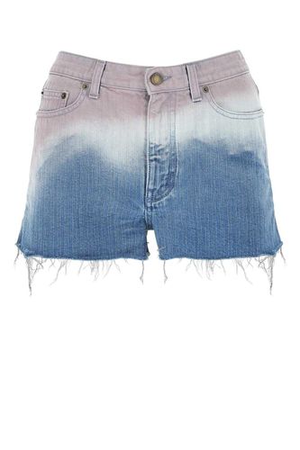 Saint Laurent Tiedye Denim Shorts - Saint Laurent - Modalova