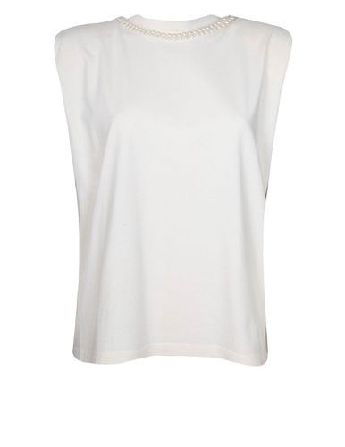 Isabel T-shirt In Cotton With Applied Pearls - Golden Goose - Modalova