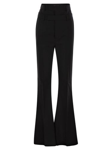 Layered-effect Pleat Detailed Flared Trousers - SportMax - Modalova