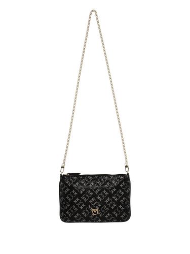 Logo Detailed Embellished Shoulder Bag - Pinko - Modalova