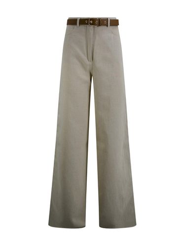 Belted Straight Leg Pants - Max Mara Studio - Modalova