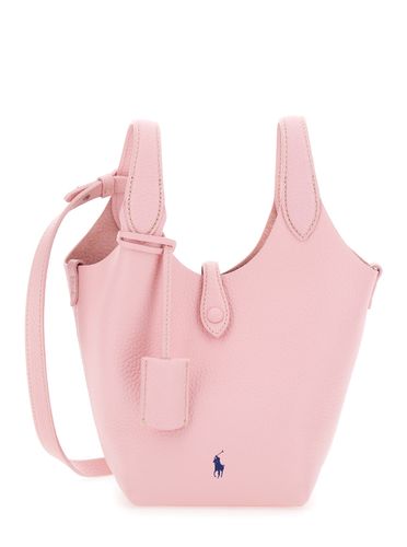 Play Handbag With Removable Shoulder Strap And Pony Embroidery On The Front In Leather Woman - Polo Ralph Lauren - Modalova