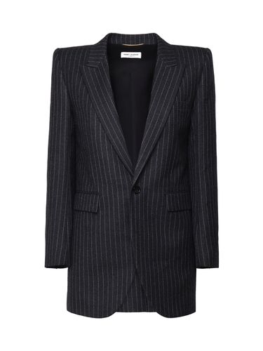 Single-breasted Striped Jacket - Saint Laurent - Modalova