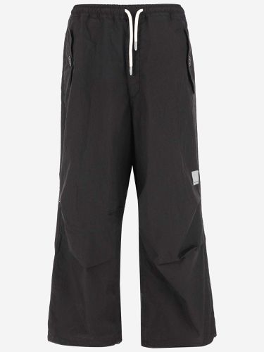 Cotton Blend Wide Leg Pants - Emporio Armani - Modalova