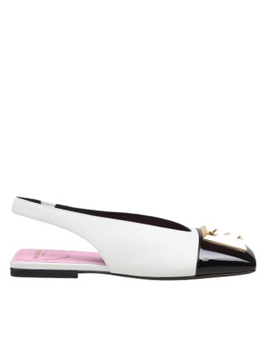 Slingback Flat Eden In Two-tone Leather - Balmain - Modalova