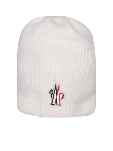 Moncler Grenoble Logo Patch Beanie - Moncler Grenoble - Modalova