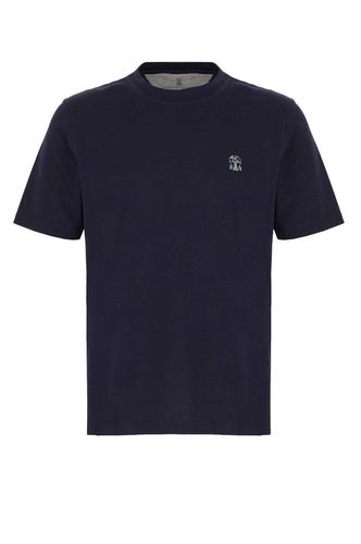 Logo Printed Crewneck T-shirt - Brunello Cucinelli - Modalova