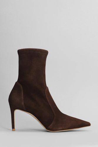 Stuart 85 High Heels Ankle Boots In Suede - Stuart Weitzman - Modalova