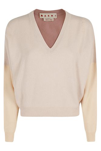 Marni Color-block V-neck Jumper - Marni - Modalova