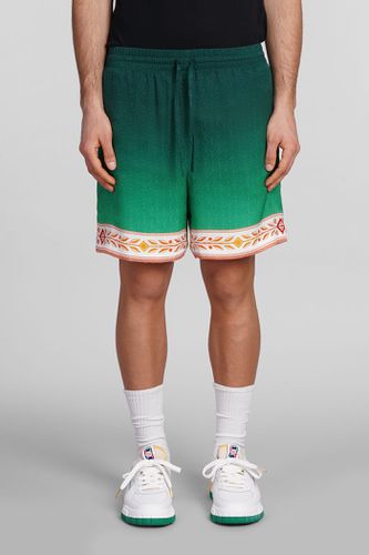 Casablanca Shorts In Green Silk - Casablanca - Modalova