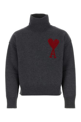 Dark Wool Oversize Sweatshirt - Ami Alexandre Mattiussi - Modalova