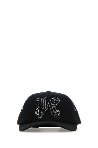 Black Cotton Baseball Cap - Palm Angels - Modalova