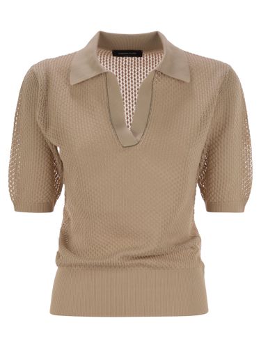 Polo Shirt With Diamond Thread - Fabiana Filippi - Modalova