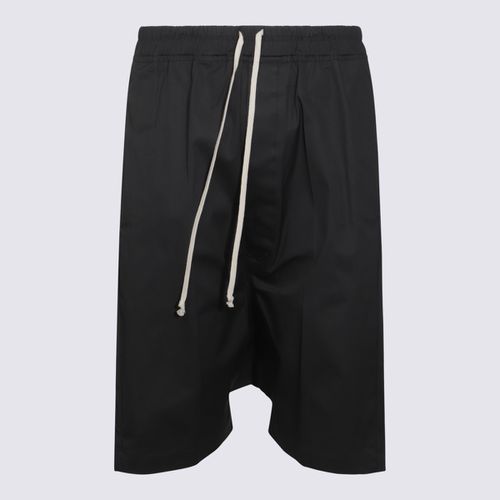 Rick Owens Black Cotton Shorts - Rick Owens - Modalova