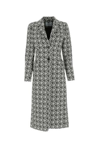 Embroidered Wool Blend Coat - Marine Serre - Modalova