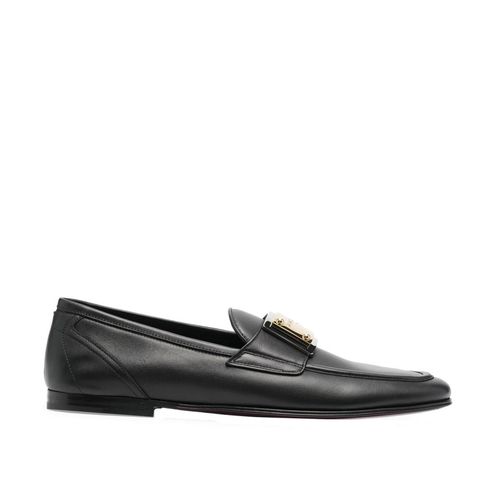 Leather Logo Loafers - Dolce & Gabbana - Modalova