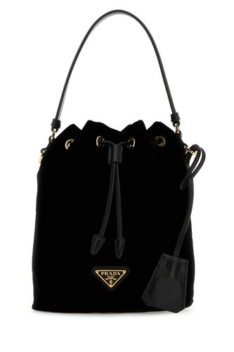 Prada Black Velvet Bucket Bag - Prada - Modalova