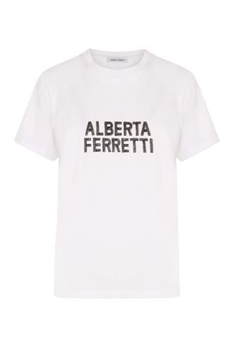 Logo Cotton T-shirt - Alberta Ferretti - Modalova