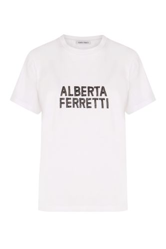 Logo Cotton T-shirt - Alberta Ferretti - Modalova