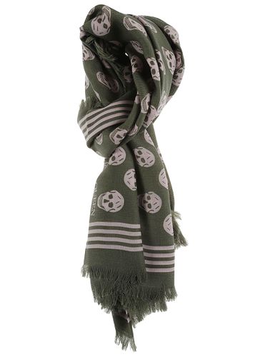 Skull Monogram Print Scarf - Alexander McQueen - Modalova