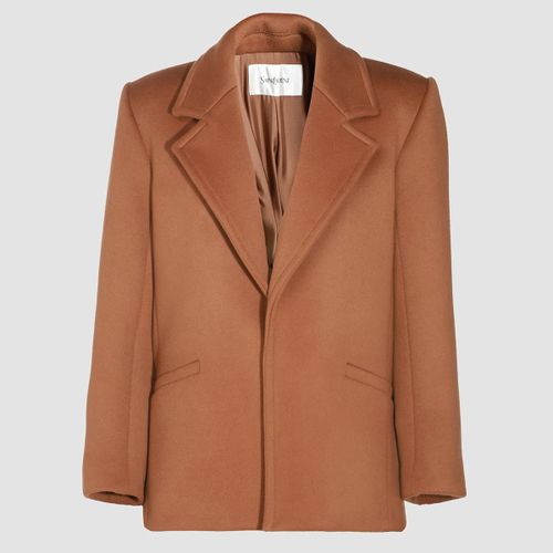 Saint Laurent Camel Wool Coat - Saint Laurent - Modalova