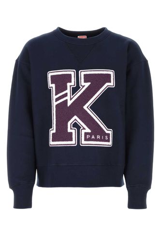 Midnight Blue Cotton Varsity Sweatshirt - Kenzo - Modalova