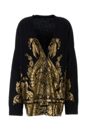 Metallic Jacquard V-neck Cardigan - Etro - Modalova