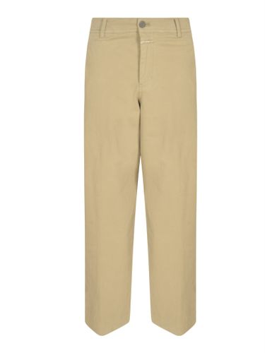 Wide Straight Leg Plain Trousers - Closed - Modalova