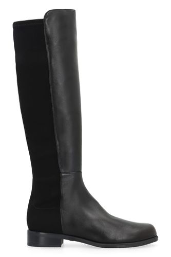 Halfnhalf Leather And Stretch Fabric Boots - Stuart Weitzman - Modalova