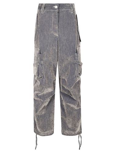 Wide Leg Side Pockets Cargo Jeans - MSGM - Modalova