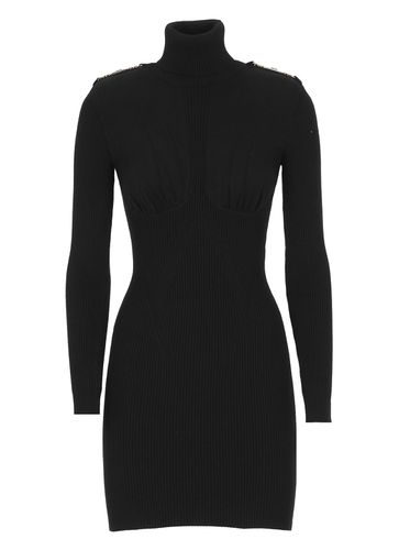 Knitted Turtleneck Dress - Elisabetta Franchi - Modalova