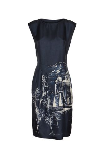 Sleeveless Printed Dress - Alberta Ferretti - Modalova