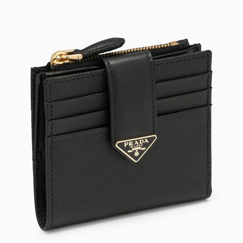 Small Black Wallet In Saffiano - Prada - Modalova