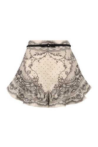 Crush Flat Front Frill Shorts - Zimmermann - Modalova