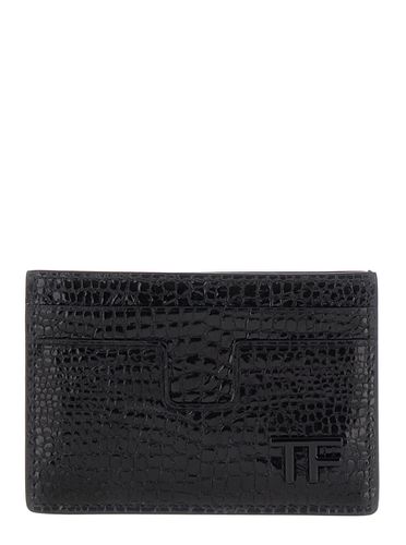 Tom Ford Black Leather Card Holder - Tom Ford - Modalova