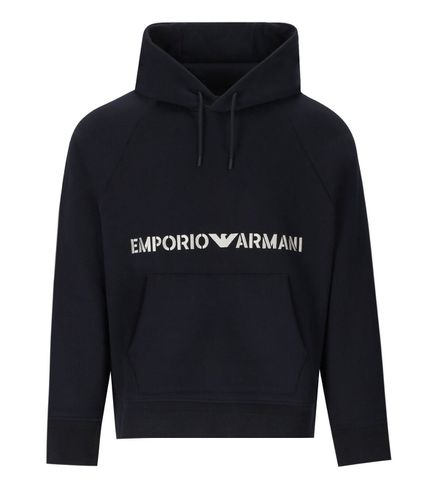 Emporio Armani Blue Hoodie - Emporio Armani - Modalova