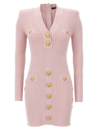 Balmain Logo Button Dress - Balmain - Modalova