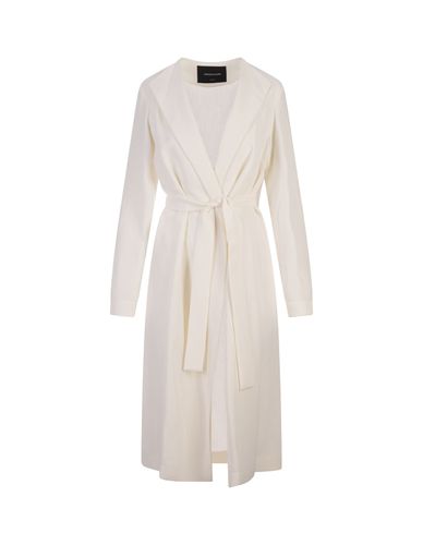 Linen And Viscose Trench Coat - Fabiana Filippi - Modalova