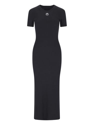 Maxi Sheath Dress With Logo - Marine Serre - Modalova