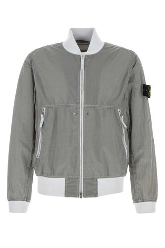Grey Nylon Bomber Jacket - Stone Island - Modalova