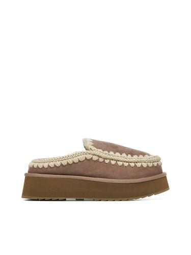 Eskimo Platform Slipper-mule In Grey Suede - Mou - Modalova