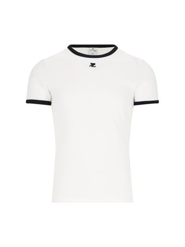 Courrèges contrast T-shirt - Courrèges - Modalova