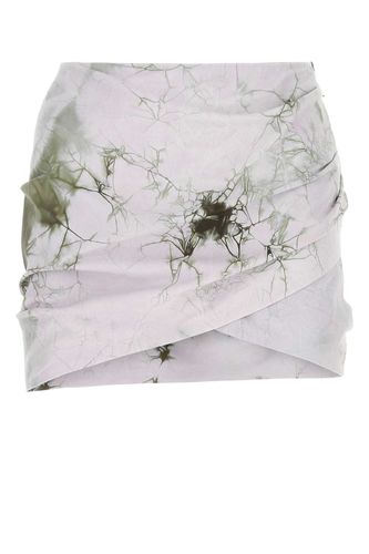 Printed Leather Mini Skirt - Off-White - Modalova