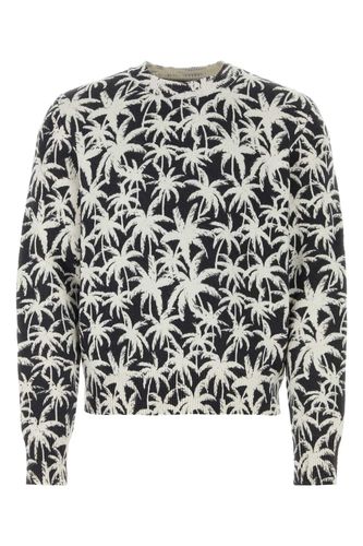 Printed Nylon Blend Sweater - Palm Angels - Modalova