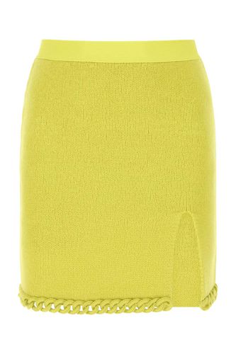 Acid Green Wool Mini Skirt - Bottega Veneta - Modalova