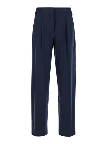 Pants With High Waist And Pences On The Front In Wool Stretch Woman - SEMICOUTURE - Modalova