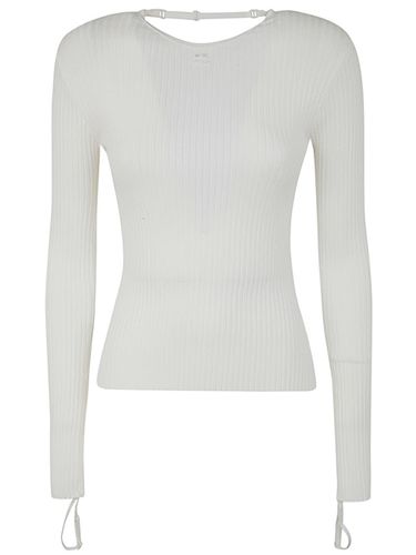 Elastic Wrists Rib Knit Sweater - Courrèges - Modalova