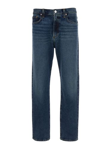 Straight Jeans With Branded Button In Cotton Blend Denim Man - AGOLDE - Modalova