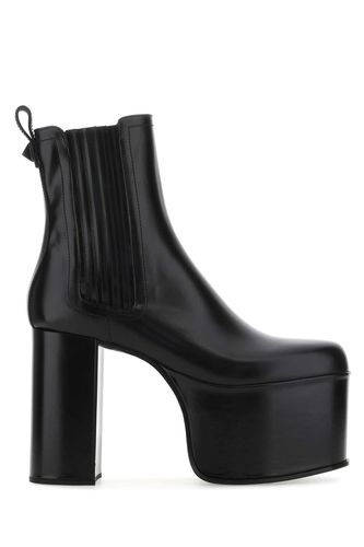 Black Leather Club Ankle Boots - Valentino Garavani - Modalova